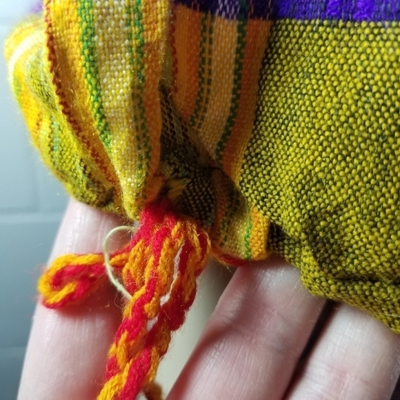 Vtg 80s bright woven madras plaid ethnic Preppy dress - Picture 11 of 11